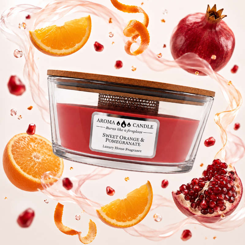 Aroma Candle Sweet Orange Pomegranate Aromagyerta Illatgyertya