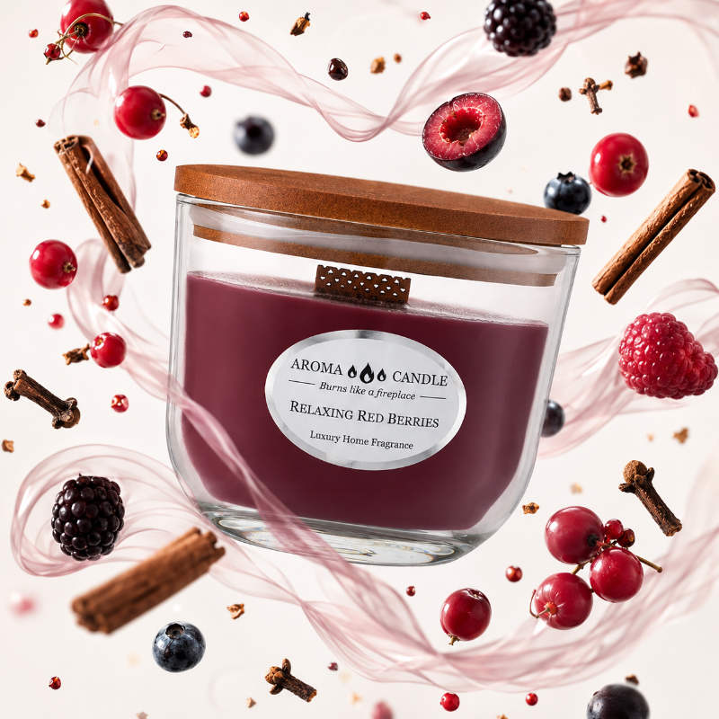 Aroma Candle Relaxing Red Berries Oval Classic Aromagyerta Illatgyertya