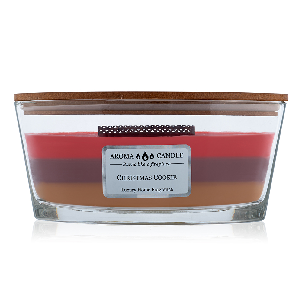 Aroma Candle Tricolor Christmas Cookies