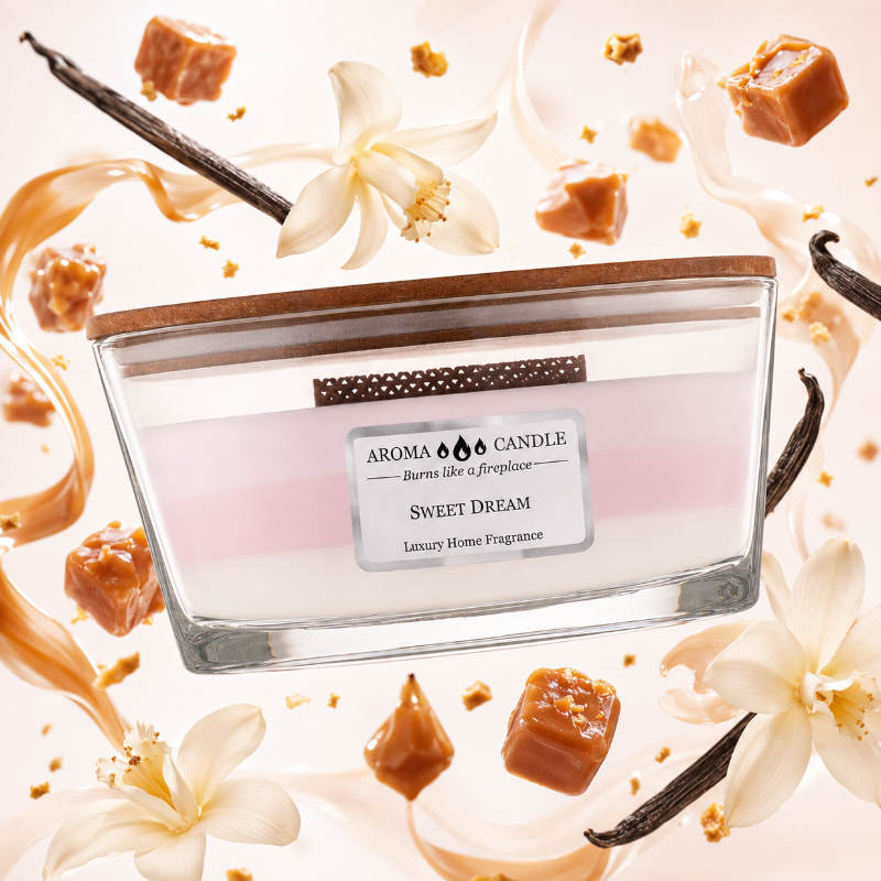 Aroma Candle Tricolor Sweet Dream