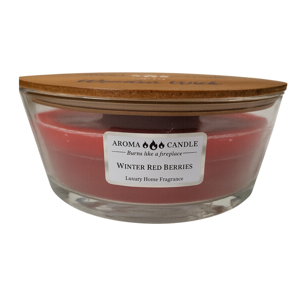 Aroma Candle Tricolor Winter Red Berries Illatgyertya