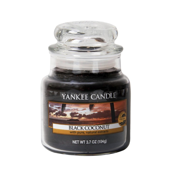 Black Coconut illatú kis üveggyertya