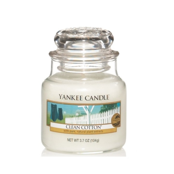 Clean Cotton illatú kis üveggyertya