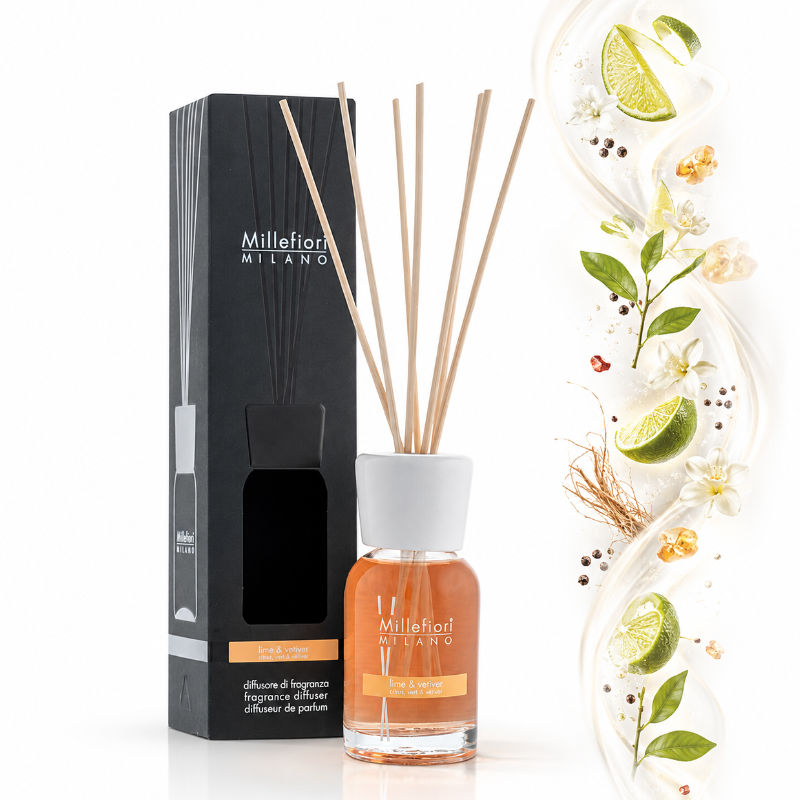 Millefiori Milano Lime And Vetiver illatú pálcás diffúzor