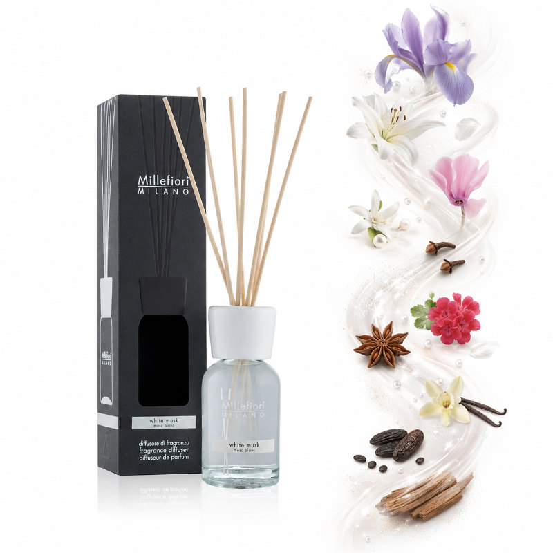 Millefiori White Musk illatú pálcás diffúzor