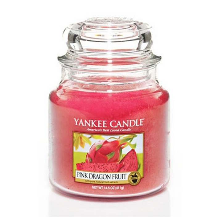Pink Dragonfruit illatú közepes üveggyertya