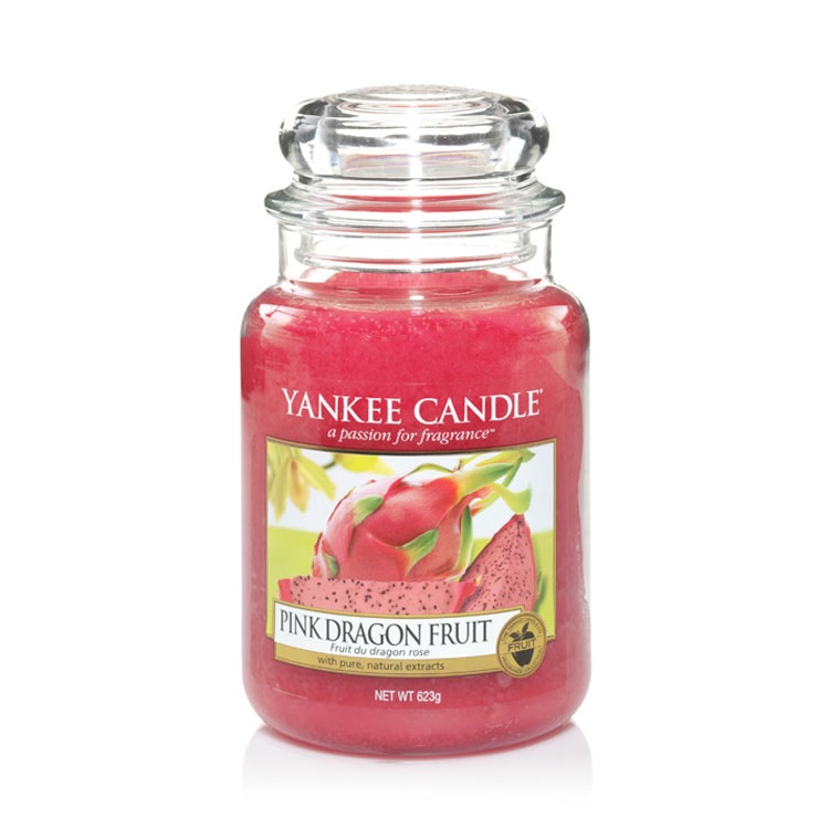 Pink Dragonfruit illatú nagy üveggyertya