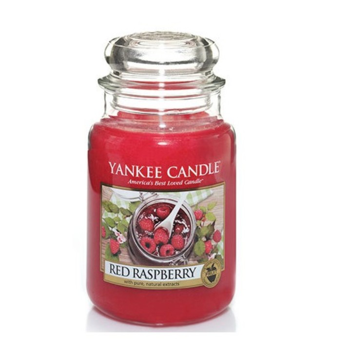 Red Raspberry illatú nagy üveggyertya