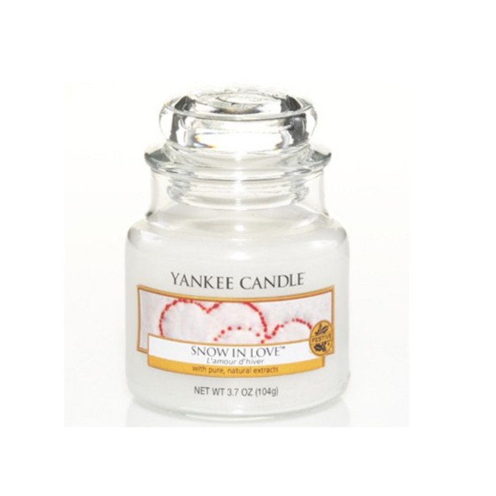 Snow In Love illatú kis üveggyertya
