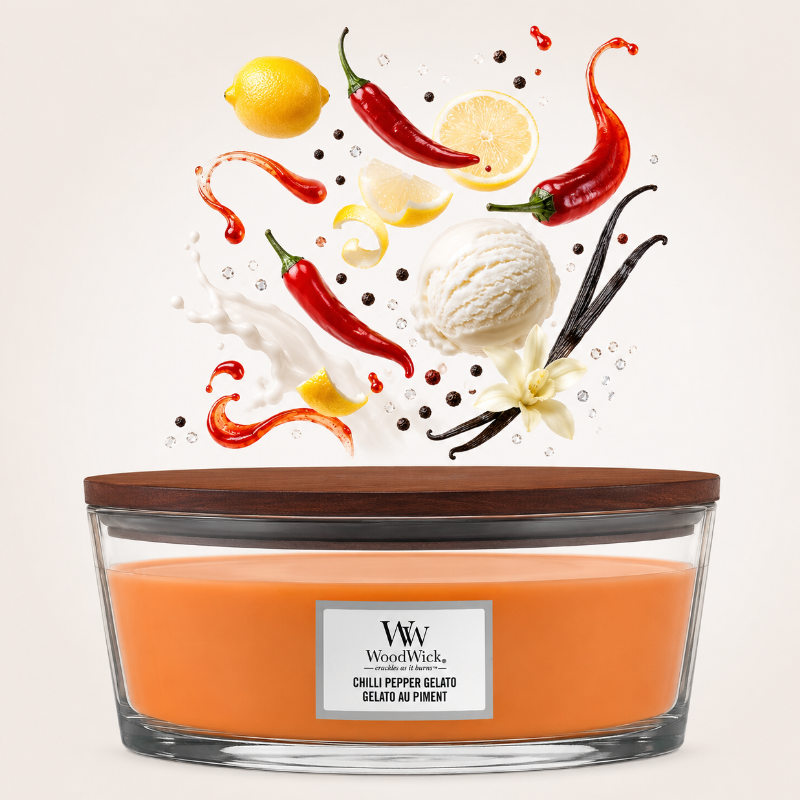 Woodwick Chilli Pepper Gelato Hajo Illatgyertya
