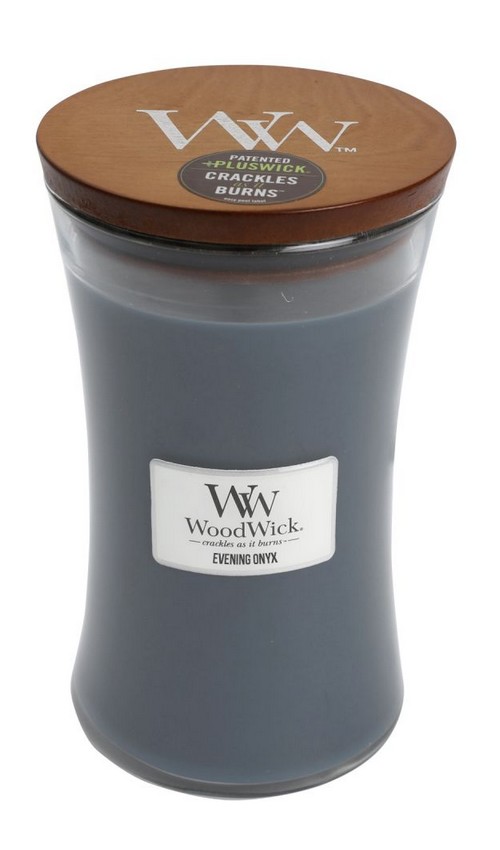 Woodwick Evening Onyx illatú nagy üveggyertya