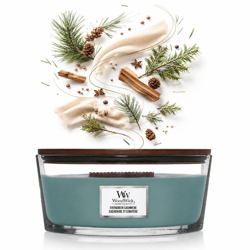 Woodwick Evergreen Cashmere Hajo Illatgyertya