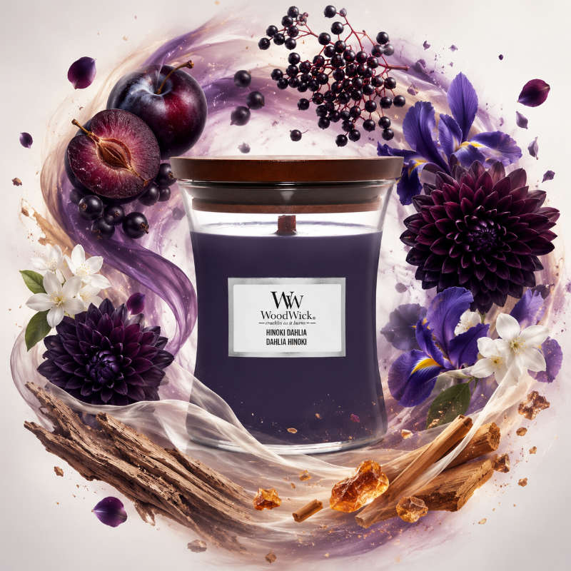 Woodwick Hinoki Dhalia Illatgyertya