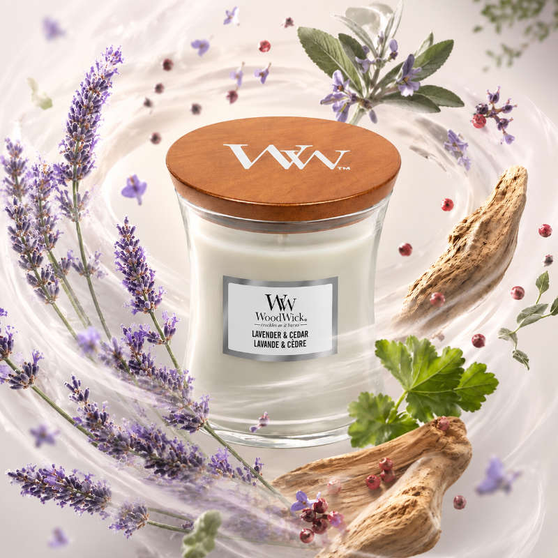 WoodWick Közepes Lavender & Cedar