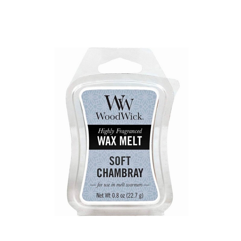 Woodwick Soft Chambray Olvaszto Wax