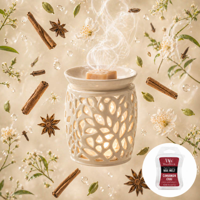 Woodwick Cinnamon Cha Olvaszto Wax