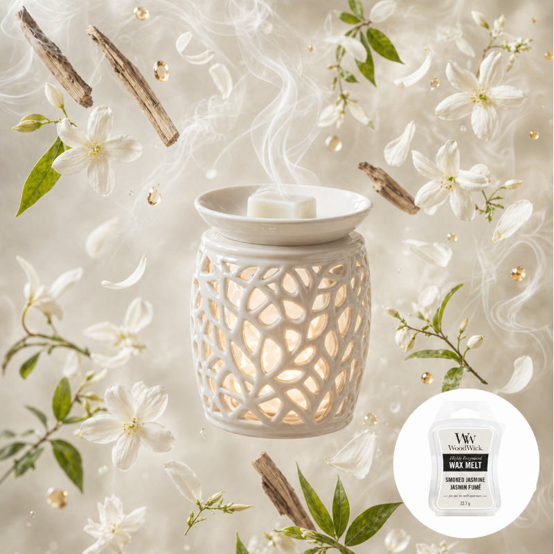 Woodwick Smoked Jasmine Olvasztó Wax