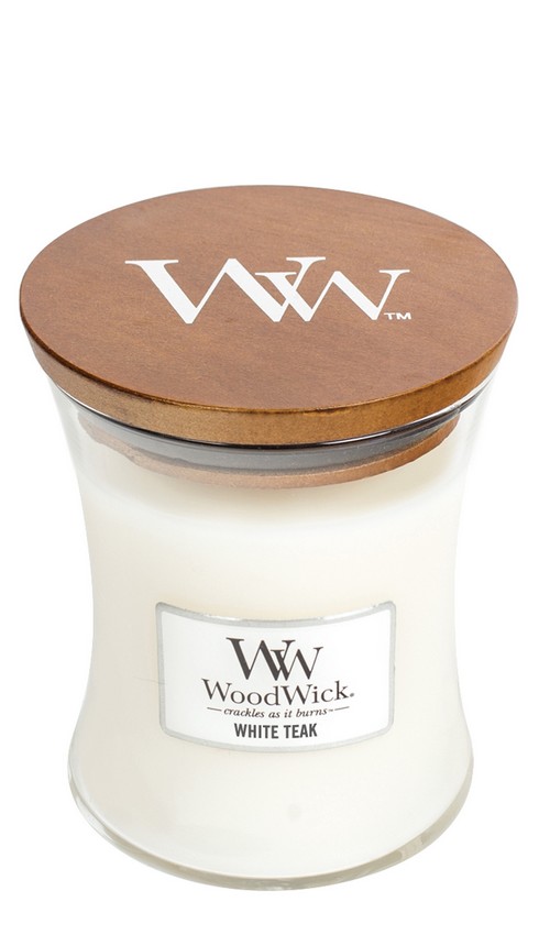Woodwick White Teack Illatgyertya