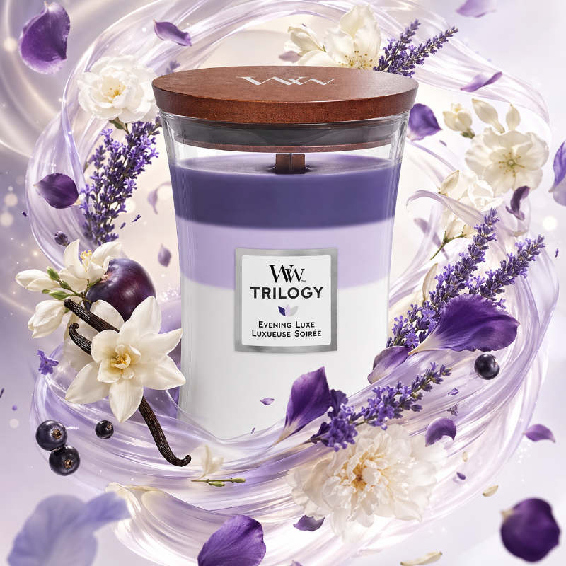 WoodWick Trilogy Evening Luxe nagy illatgyertya