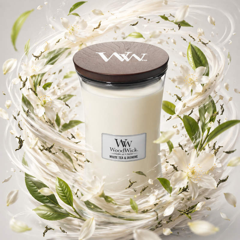 WoodWick White Tea & Nagy illatgyertya