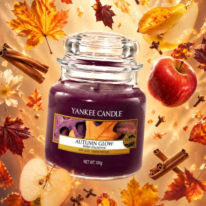 Yankee Autumn Glow illatú kis üveggyertya