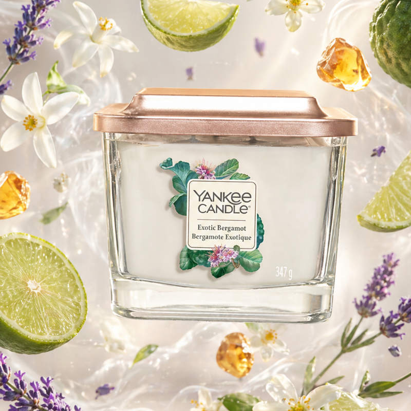 Yankee Exotic Bergamot illatú közepes üveggyertya