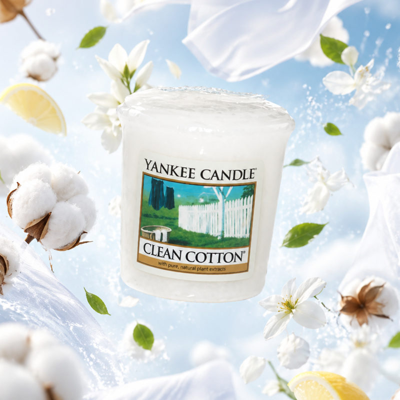 Clean Cotton illatú mintagyertya