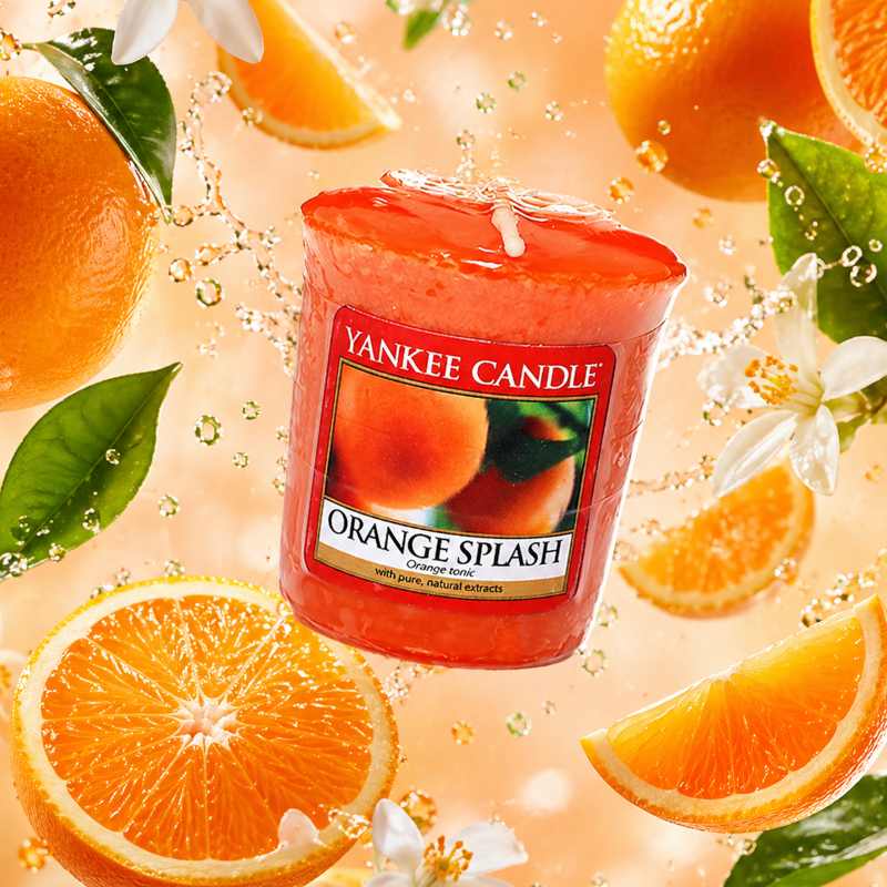 Orange Splash illatú mintagyertya