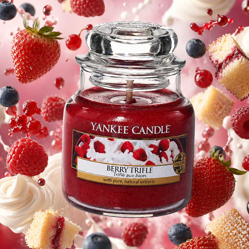 Berry Trifle illatú kis üveggyertya