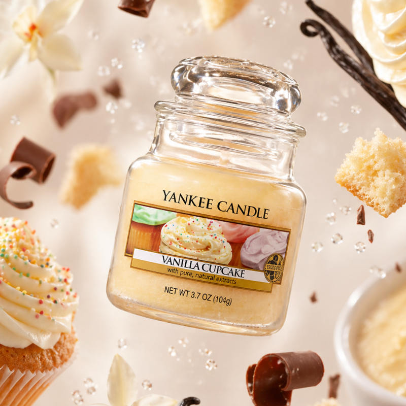 Vanilla Cupcake illatú kis üveggyertya